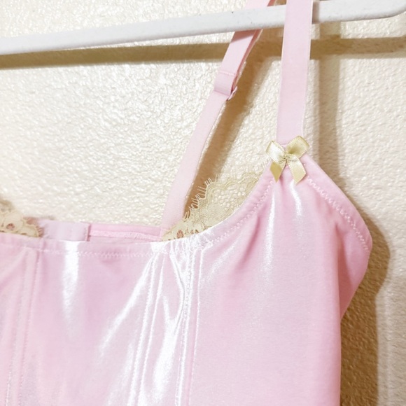 SKIMS Velvet Lace Corset Top in Cherry Blossom Multi Bustier Crop size large - Picture 8 of 8